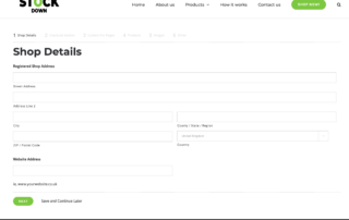 Stockdown Shop Form