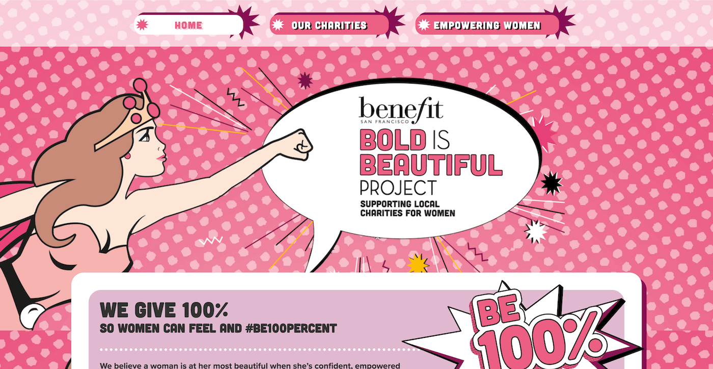 Envious digital bespoke development of Benefit Cosmetics charity campaign