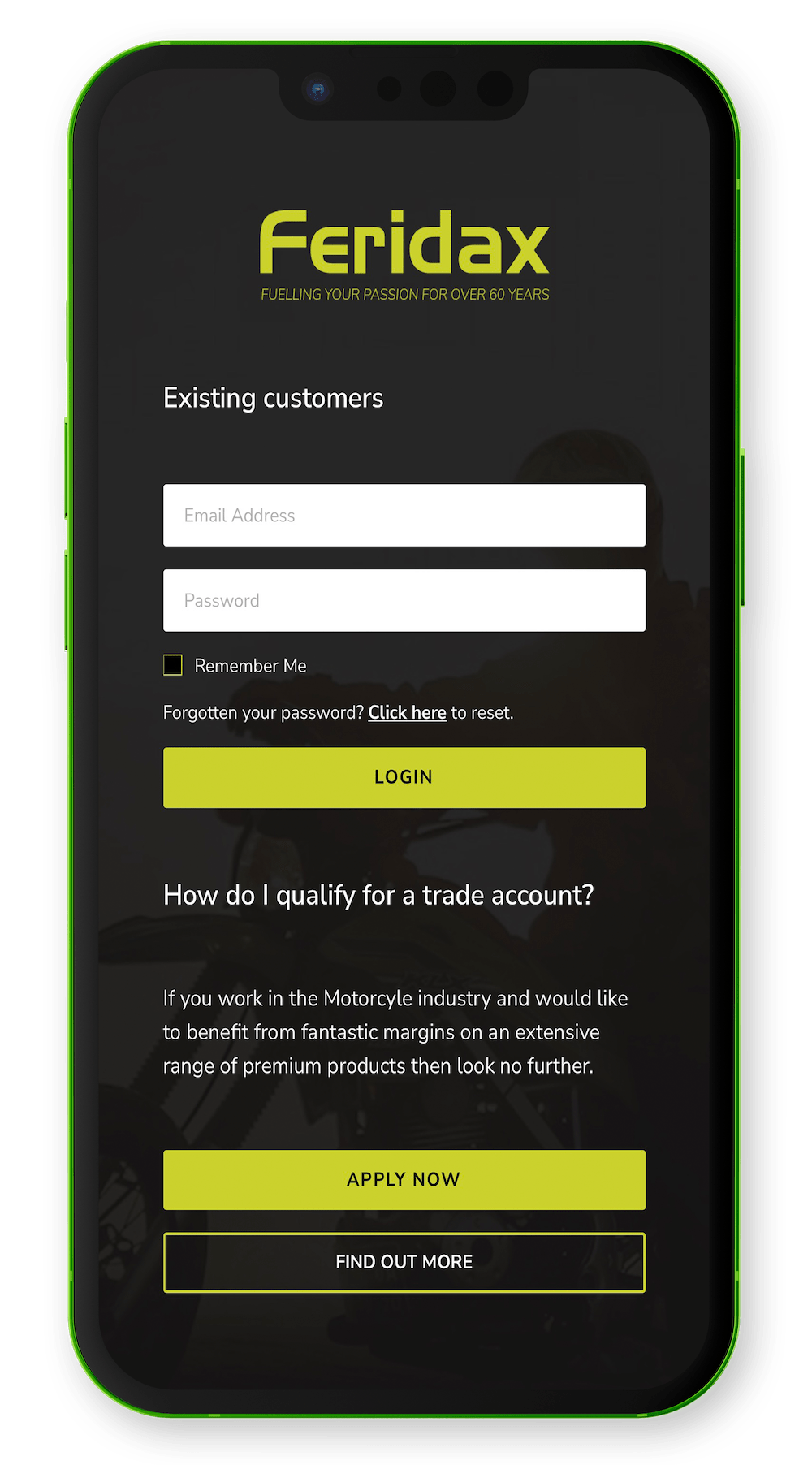 Feridax Dealer Phone Application