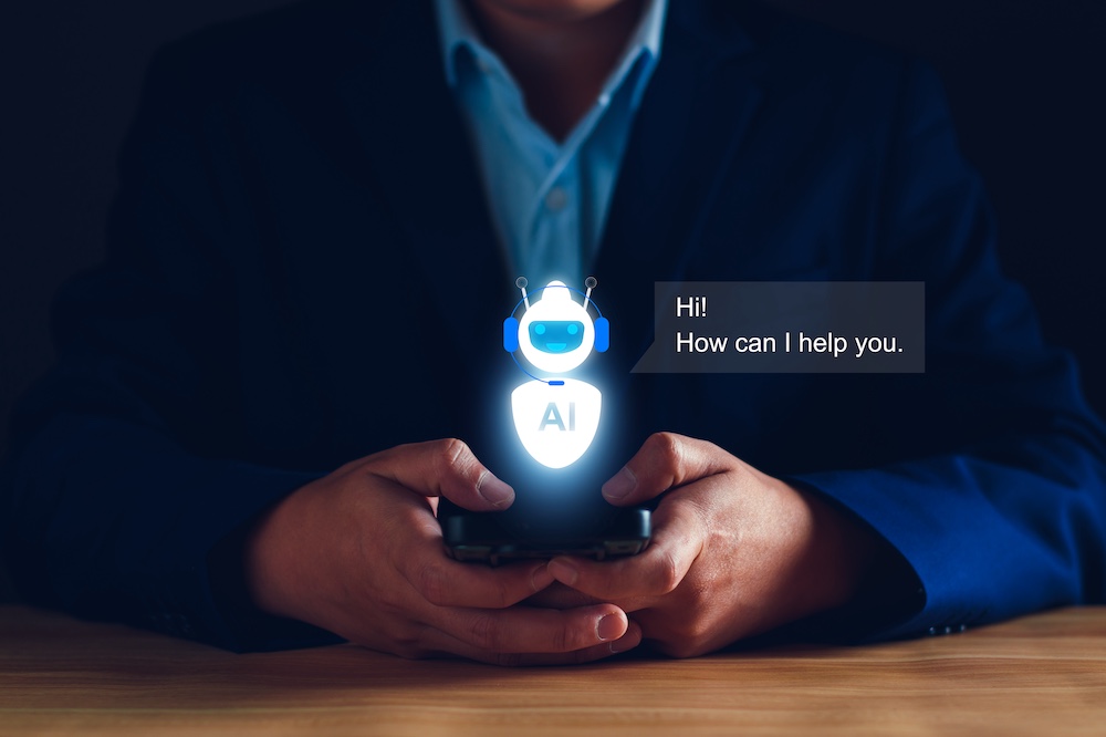 ChatGPT Chat concept AI, Artificial Intelligence. businessman using technology smart robot AI, enter command prompt, contact for business information analysis, Futuristic technology transformation. Showcasing AI Innovation: Booker’s Successful Trial of Custom GPT for Product Information