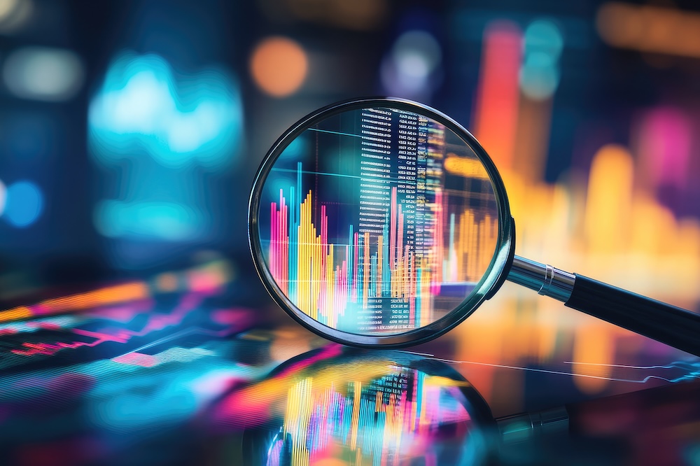 Data Analysis with Magnifying Glass on Digital Charts Reflecting City Lights in Blue and Yellow Bokeh Learn practical strategies for Answer Engine Optimisation (AEO) — from structured data and FAQs to trust signals — and win visibility in AI search.